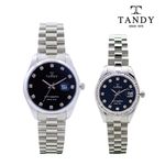 [TANDY] Sapphire Metal Watch TS-302 – Semi Sapphire Glass, Simple & Sophisticated Design, Perfect Couple Watch for Men & Women